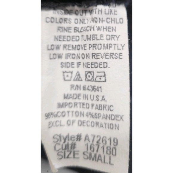 Quaker Factory Black Straight Leg Cotton Pants Womens Size Small Made In USA - Picture 9 of 9